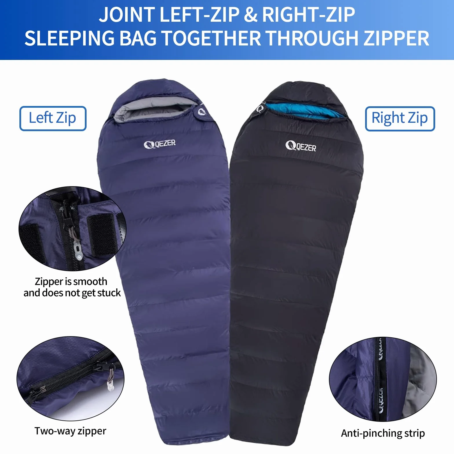Down Mummy Sleeping Bag for Adults, 600 Fill Power Backpacking | 0°F 10°F 15°F 20°F,Cold and Warm Weather Use, Down, Lightweight Compact Carry, Camping Hiking Backpacking