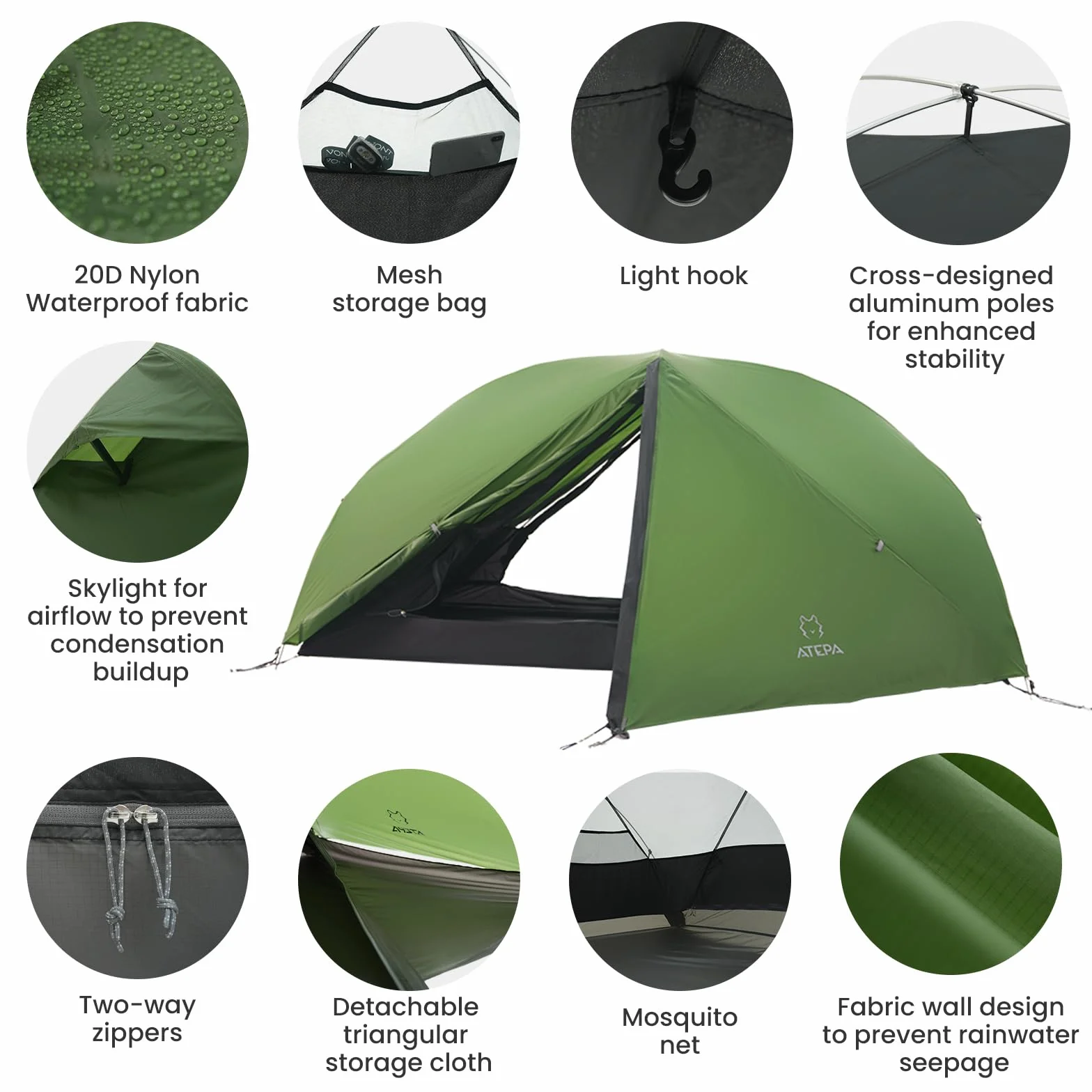Voyage 1-2 Backpacking Tent, Ultralight 20D SilNylon 4 Season Camping Tent, 4000mm Waterproof Freestanding Tent with Expandable Vestibule for Hiking, Bikepacking & Mountaineering