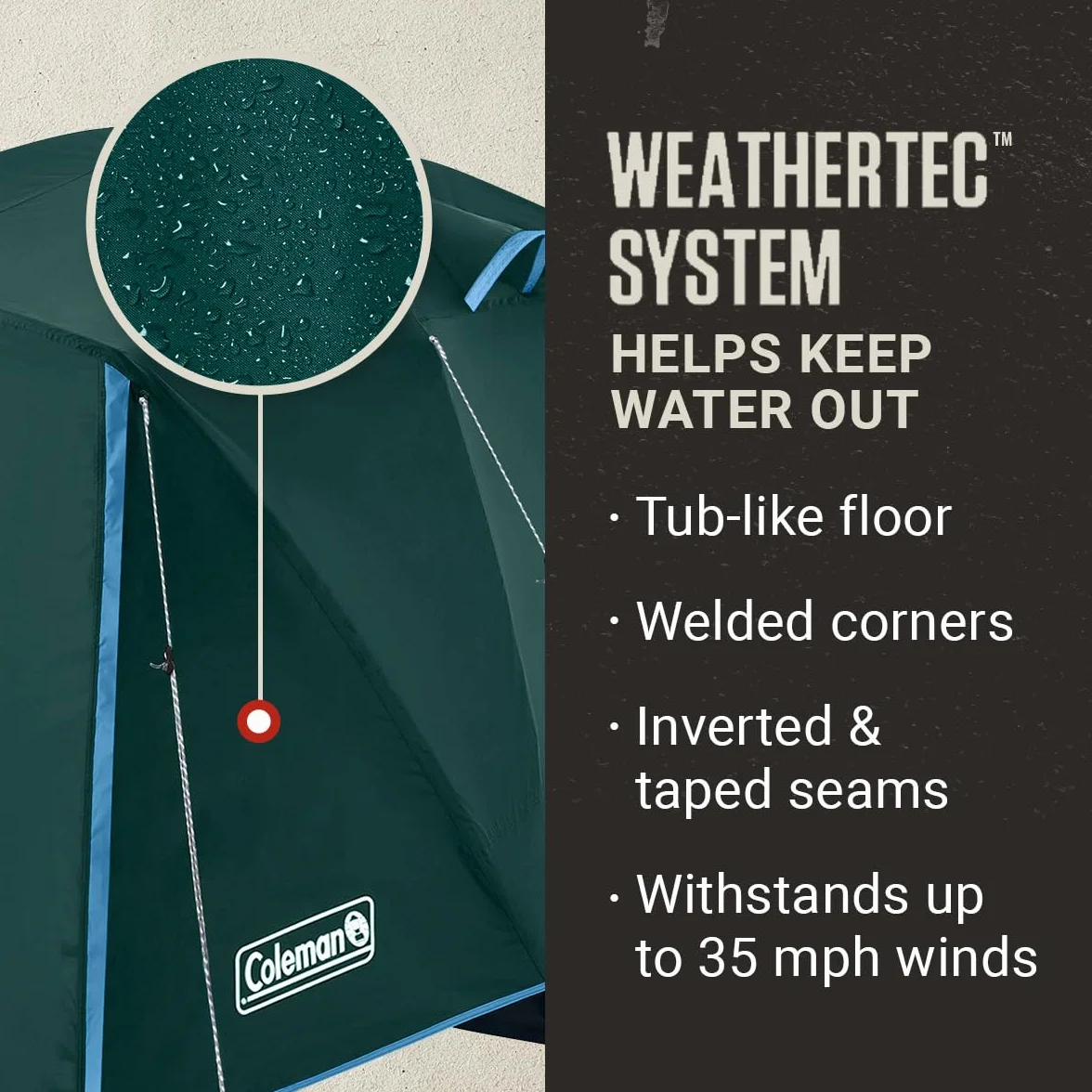Skydome Tent with Full-Fly Weather Vestibule, Weatherproof 4/6 Person Tent Sets Up in 5 Minutes & Protects from Water, 20% More Headroom Than Traditional Shelters