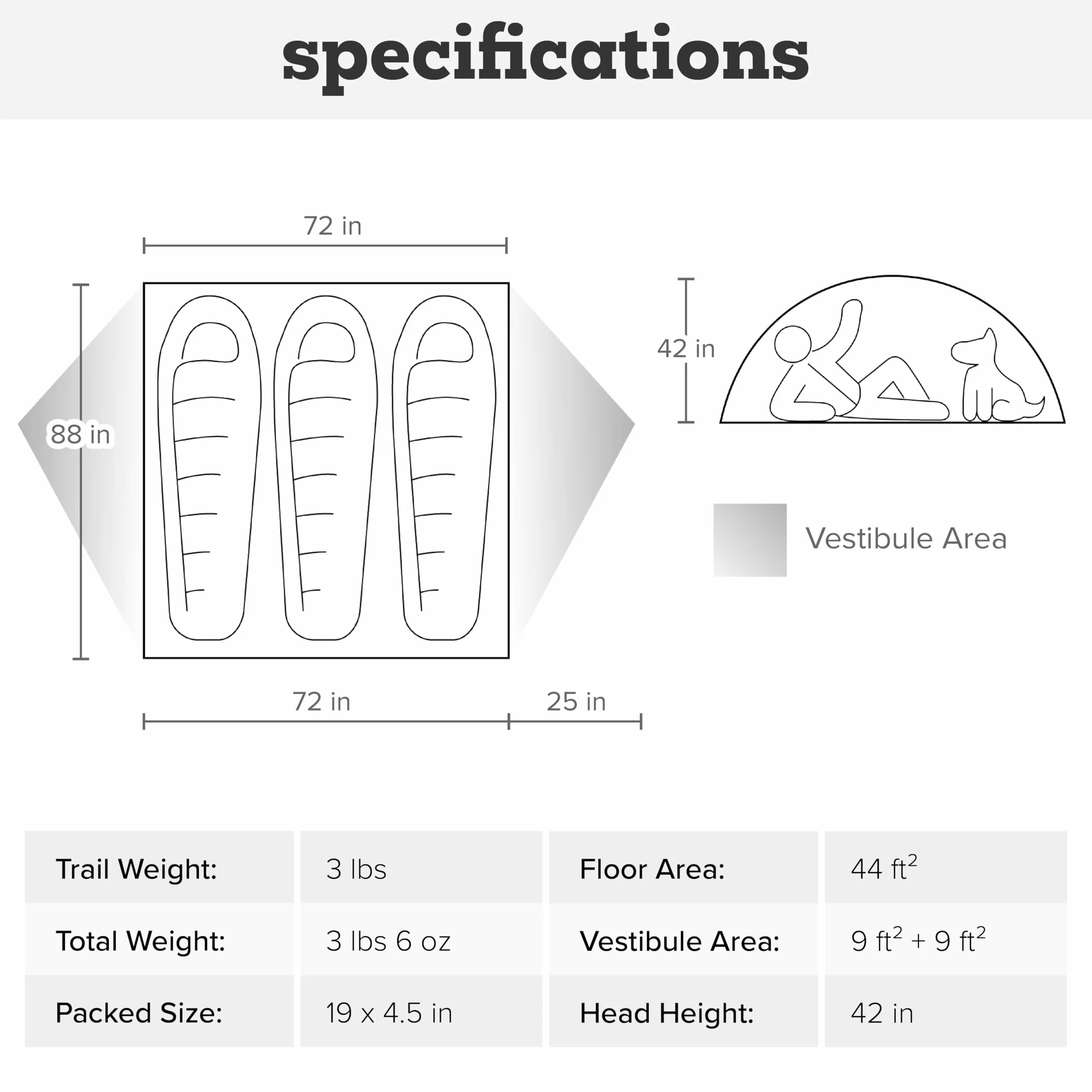 Sarvis VST - Backpacking Tent | Ultralight waterproof 3-season design with fabric and a stable single-pole setup for camping