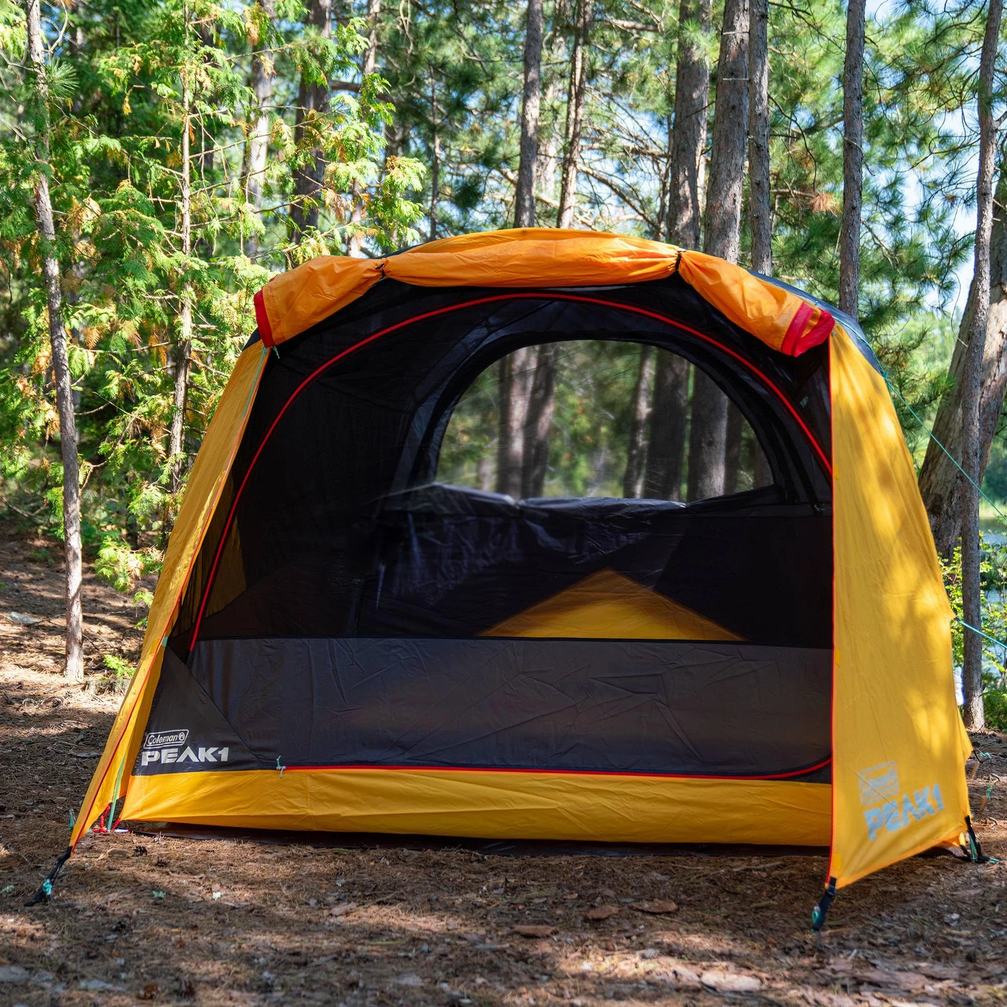 PEAK1 Premium Waterproof Backpacking Tent with Rainfly & Footprint, Lightweight Camping Tent Withstands Winds up to 45 MPH, 1/2/3/4/6 Person Sizes
