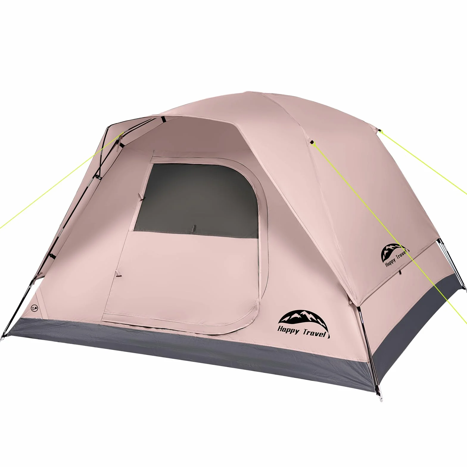 Camping Tent, 4 Person Dome Tents for Camping with Rainfly | Waterproof Clip Easy Setup Portable Family Tent with Mesh Windows, 20% More Headroom Backpacking Tents for Camping & Hiking