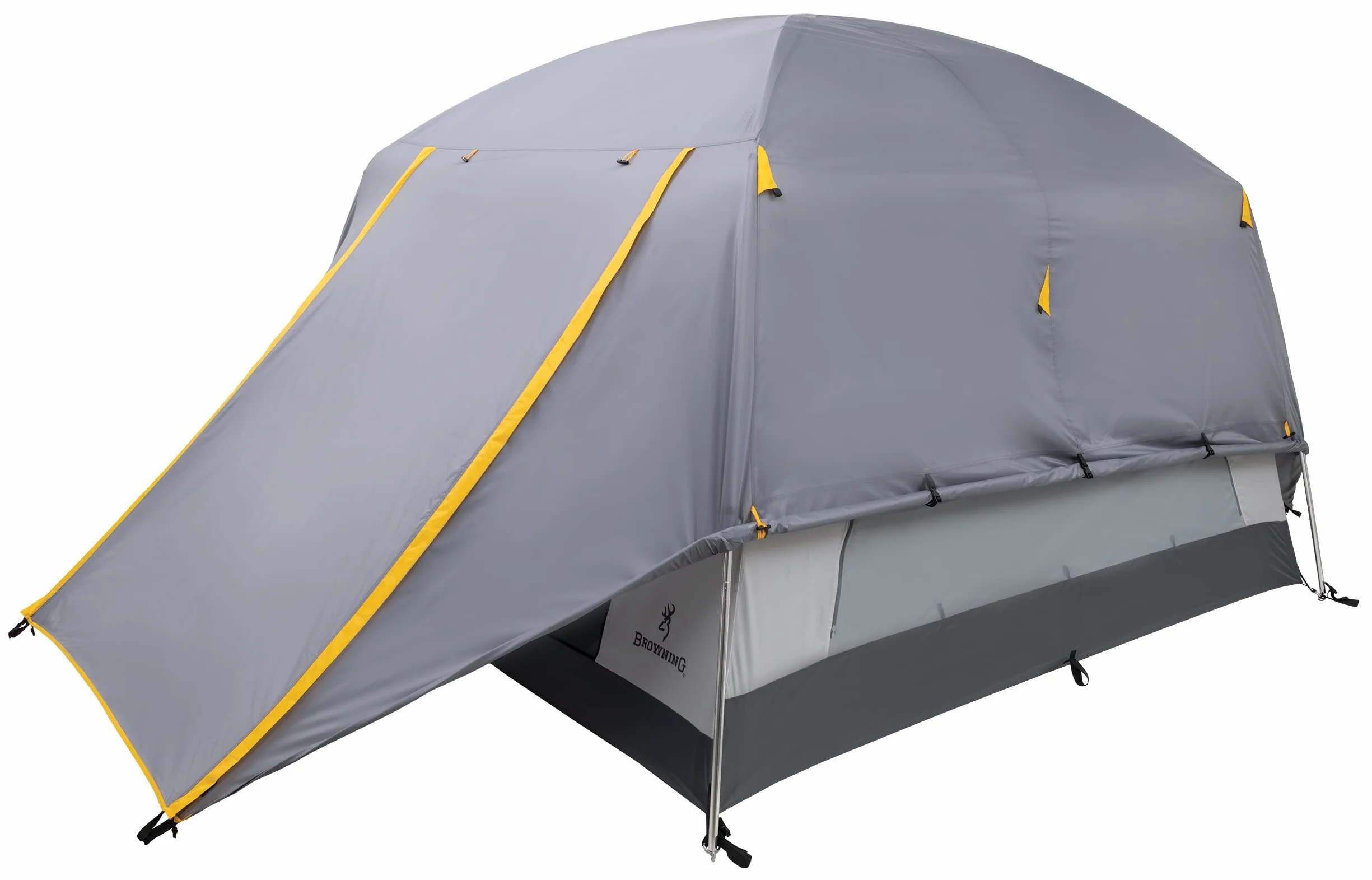 Camping Glacier 4-Person Tent, Free-Standing Cabin Style with Full Coverage Fly