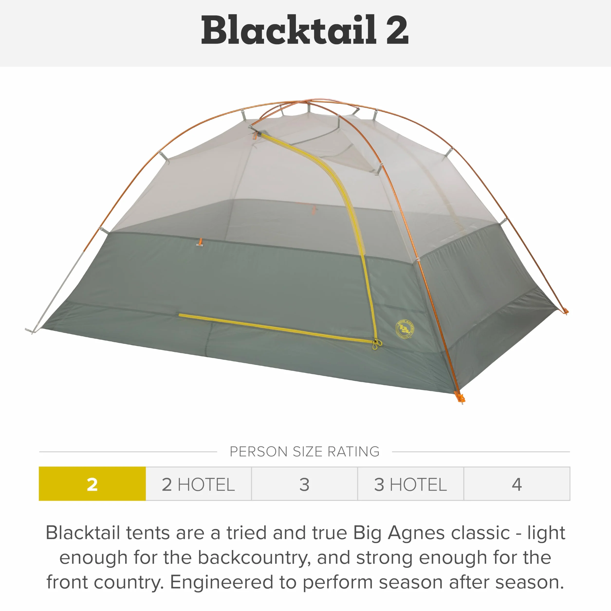 Blacktail & Blacktail Hotel Backpacking Tent | Waterproof tent with dual doors, spacious vestibules, recycled materials and quick setup for camping adventures