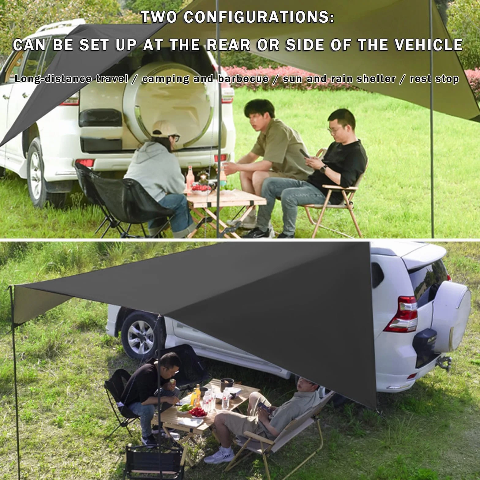 Car Awning Camping Tent for Nemo Multispace 2008–2017 | Vehicle Tailgate Shade Portable Outdoor Travel Shelter Trunk Canopy Attachment