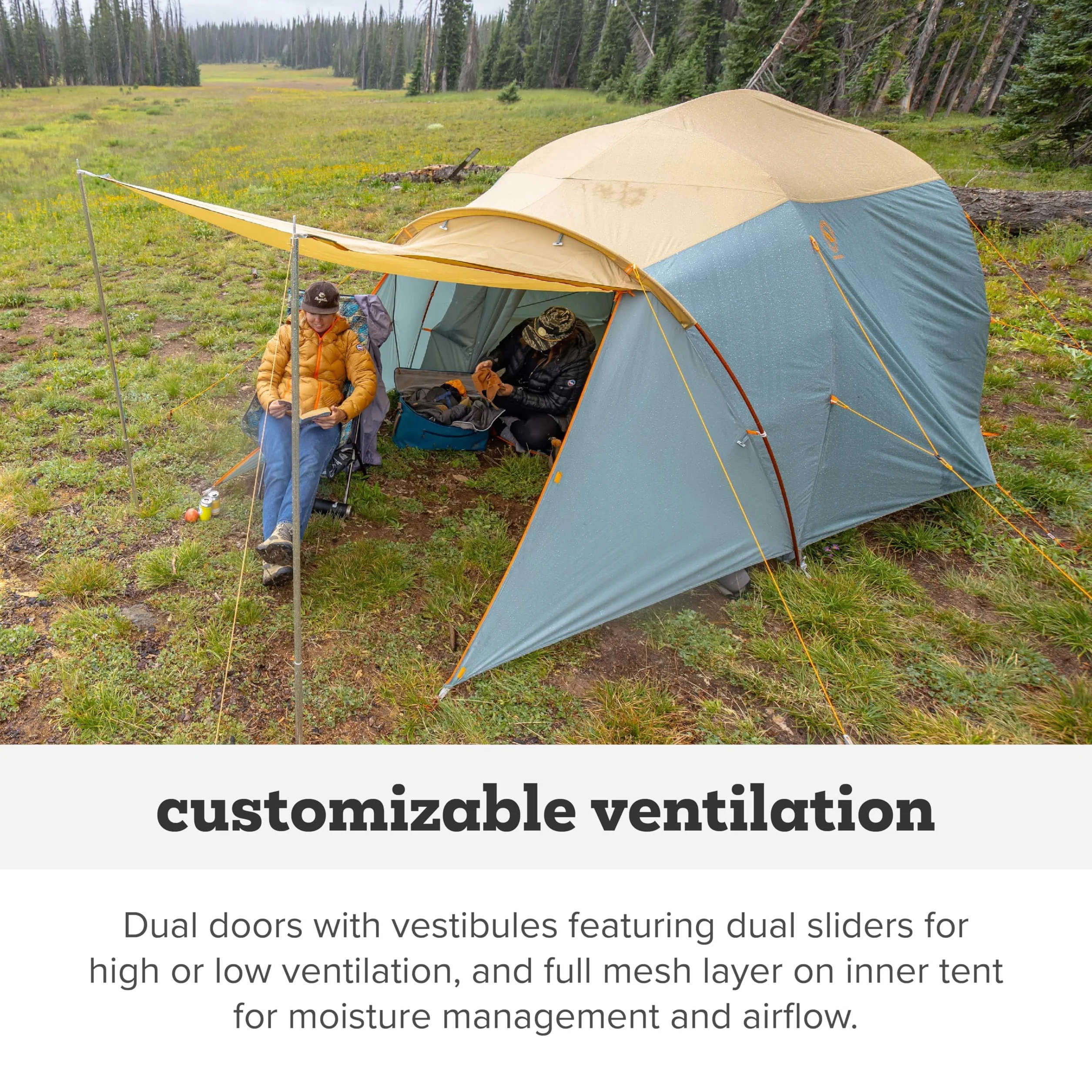 Bunk House - Large 3-Season Family Tent | Spacious 3-season tent with waterproof protection, quick setup, mesh ceiling and oversized vestibule
