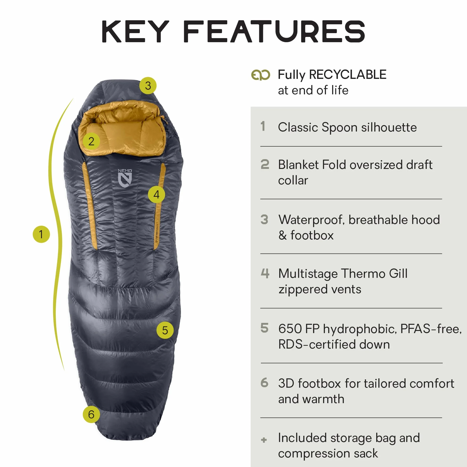 Disco Down Sleeping Bag | Men's & Women's, Endless Promise, Spoon Shape, Side Sleeper, Backpacking