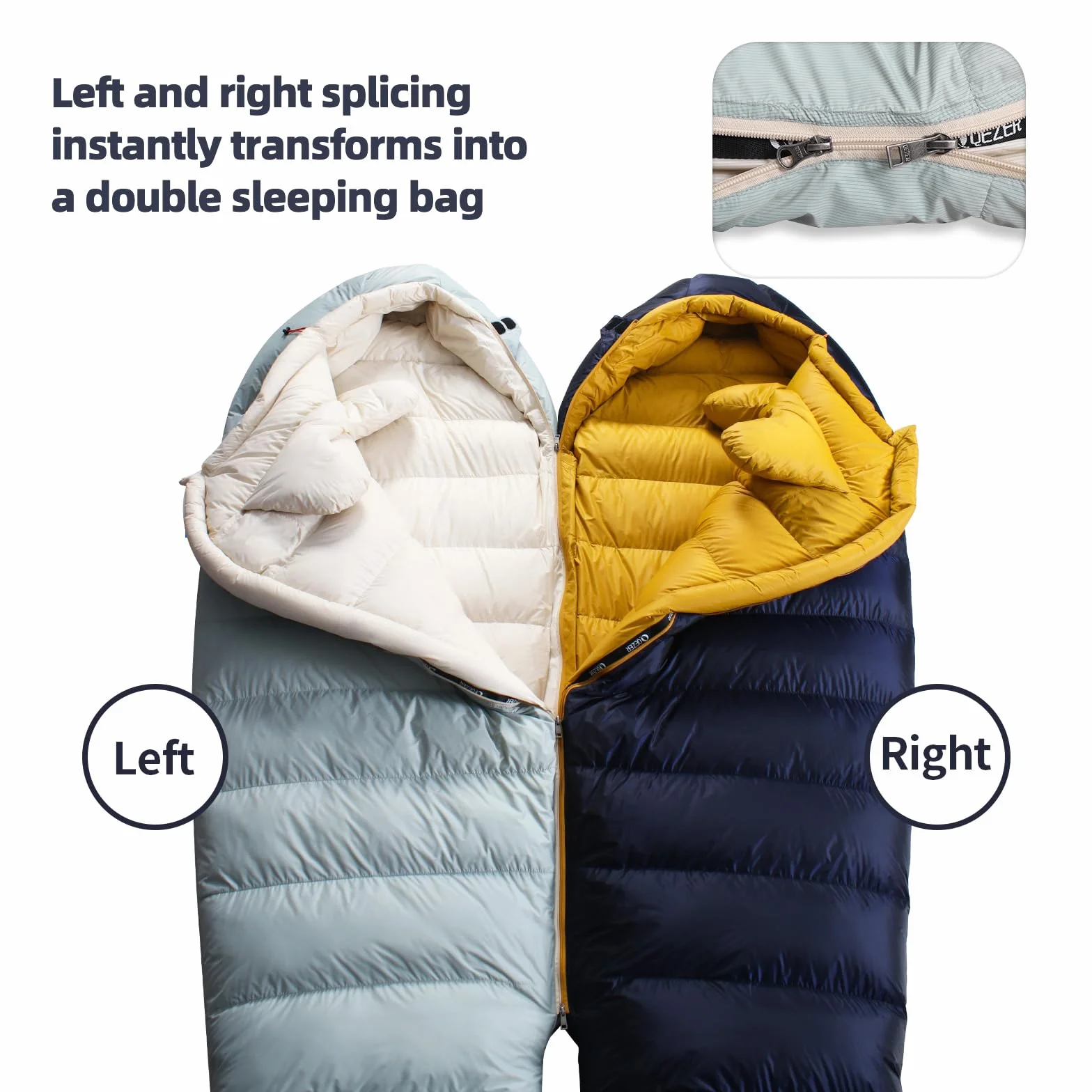 Down Mummy Sleeping Bag for Adults, Ultralight Backpacking | Mummy Shape, 620FP Down Insulation, Compact Adult Bag, Backpacking Camping Hiking