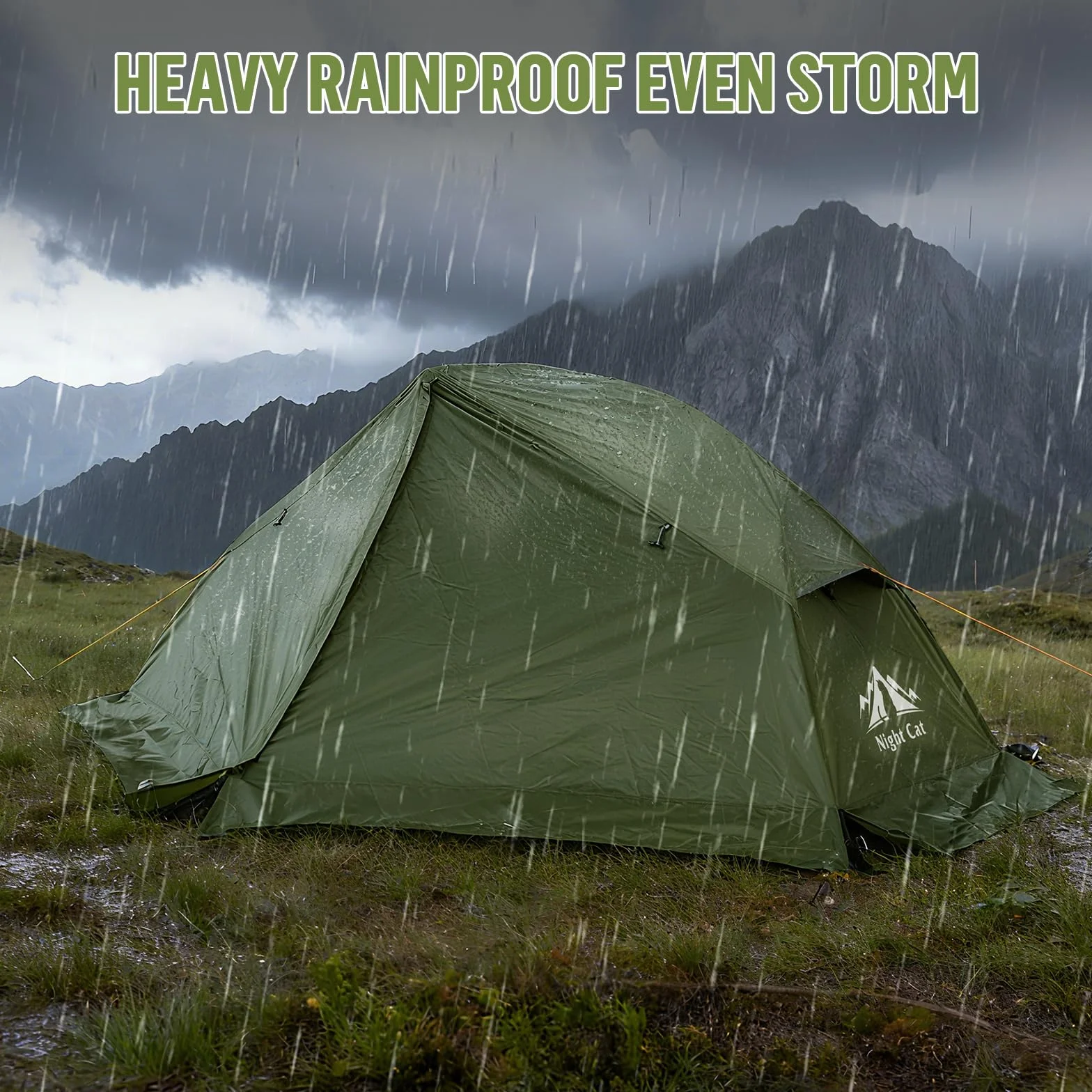 1-Person Camping Tent: Lightweight Waterproof Hiking Tent for Adult Cot Not Included