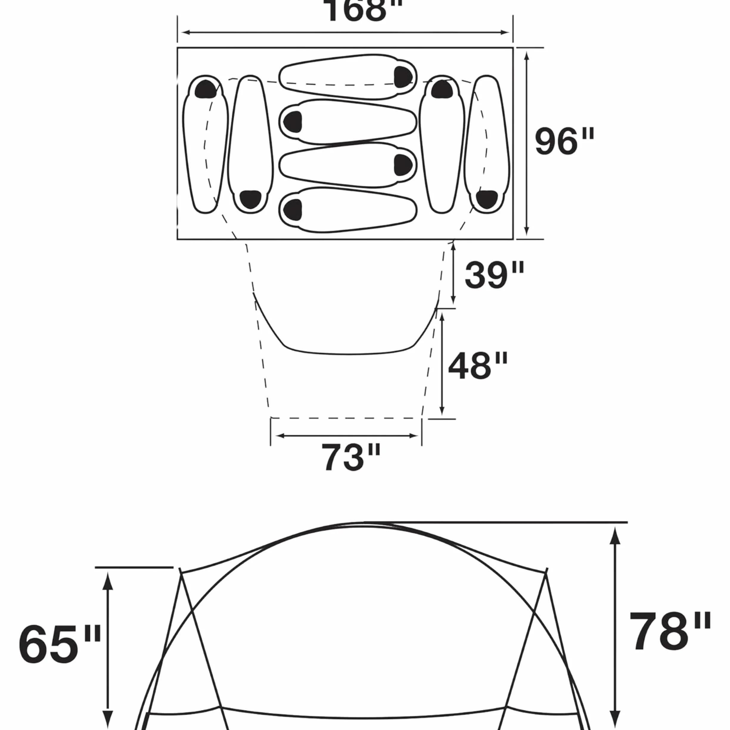 Wawona 8 Tent | Eight Person Camping Tent, Water Repellent, Spacious & Easy to Set Up, Attached Vestibule Area